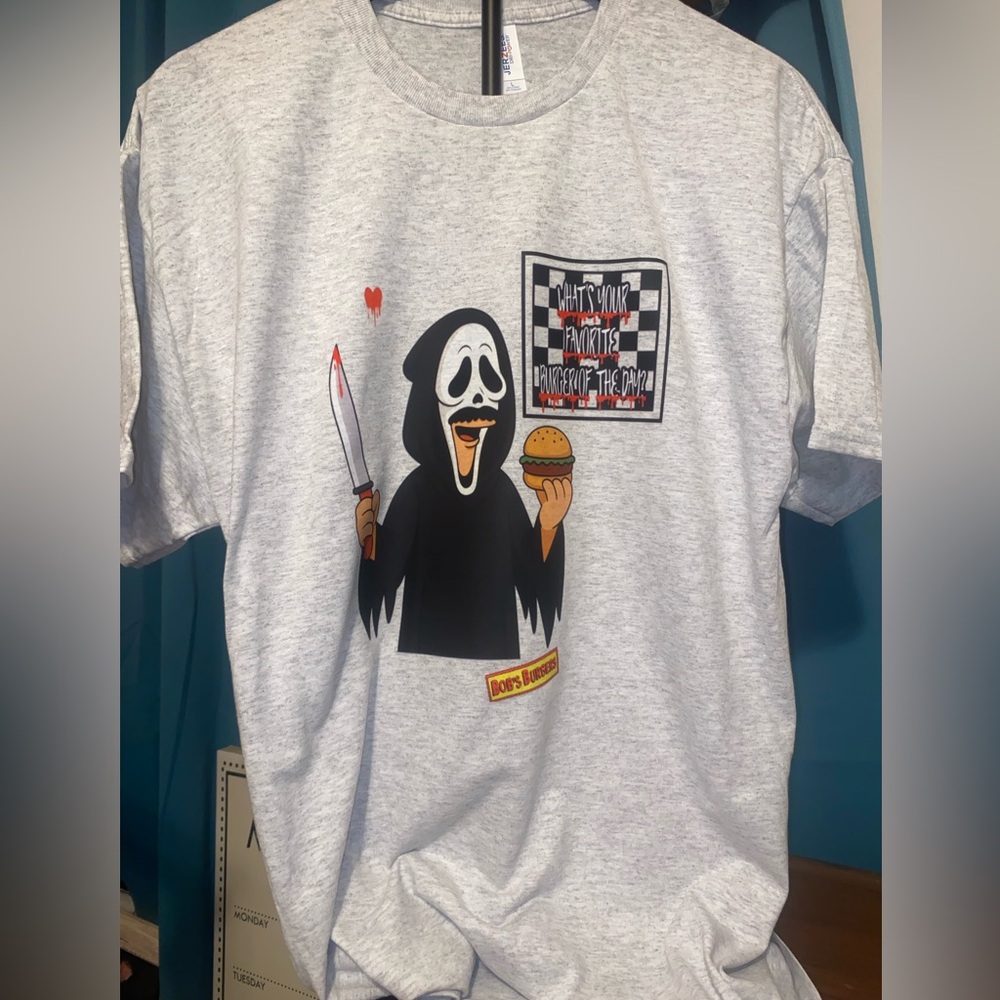 NEW!! GHOSTFACE BOB BELCHER— BURGER OF THE DAY tee - Picture 1 of 5